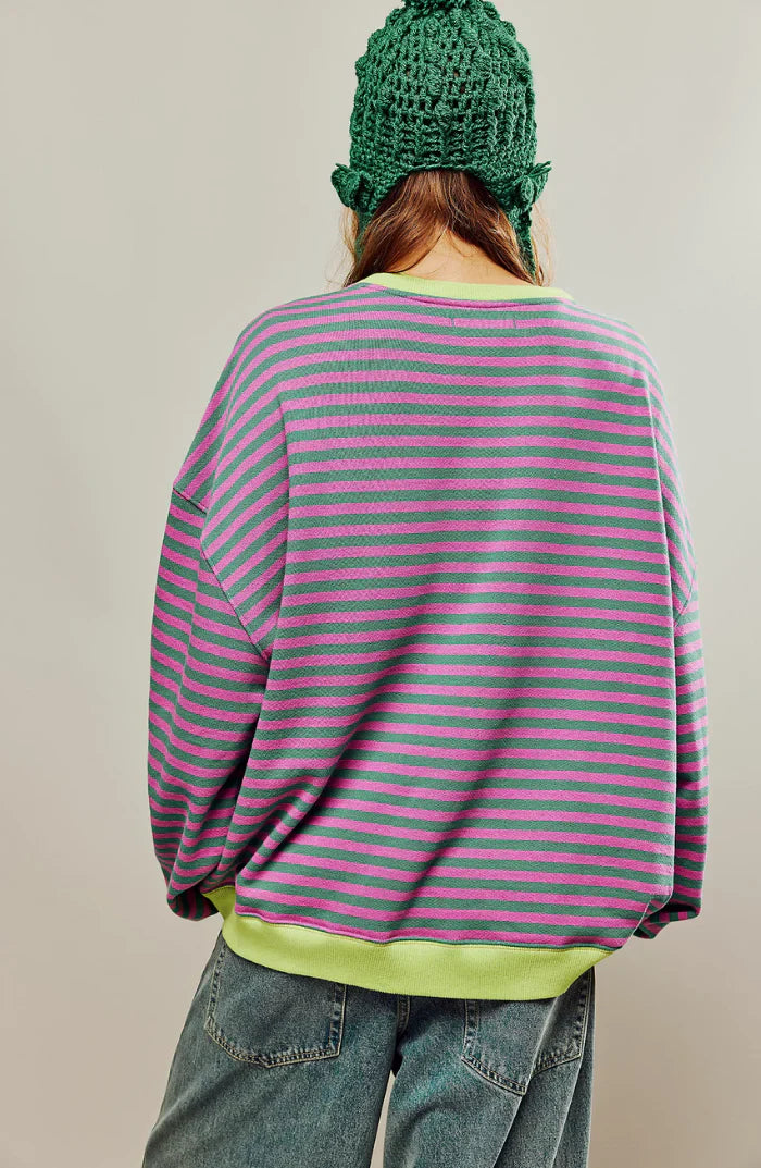 Amaya™ | Oversized Stripes Sweater Sweater