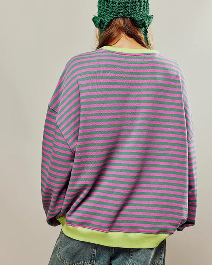 Amaya™ | Oversized Stripes Sweater Sweater