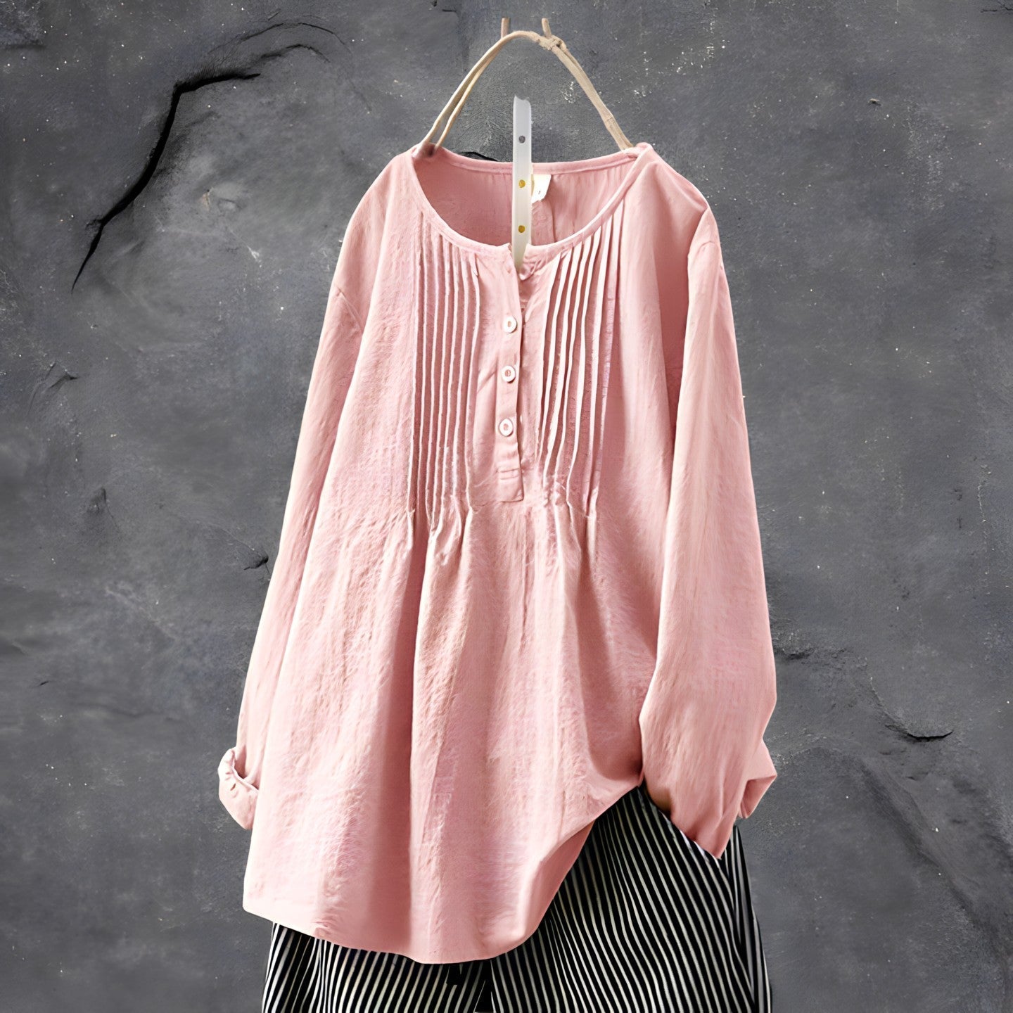 Tummy Covering Tunic Blouse Pink Blouse