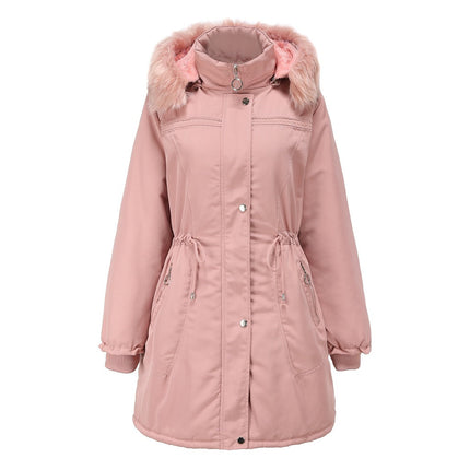 Hooded Fleece Coat Pink