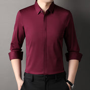 Edward | Premium Stretch-Fit Shirt Bordeaux Men Shirts