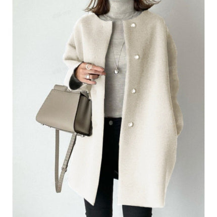 Helene - Elegant Women’s Coat Apricot One-Size Coats & Jackets