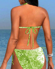 Amara | Colourful Patchwork Triangle Bikini Set TOP