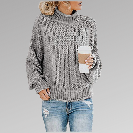 Lea - Lovely Knitted Sweater Gray Pullover/Sweater