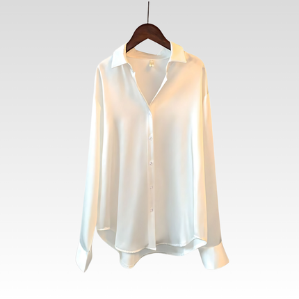 Satin shirt for women White