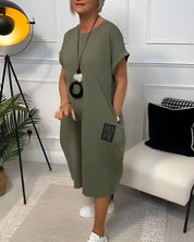 Ivy | Stylish Short-Sleeve Casual Dress - OKOHOKO™ FASHION