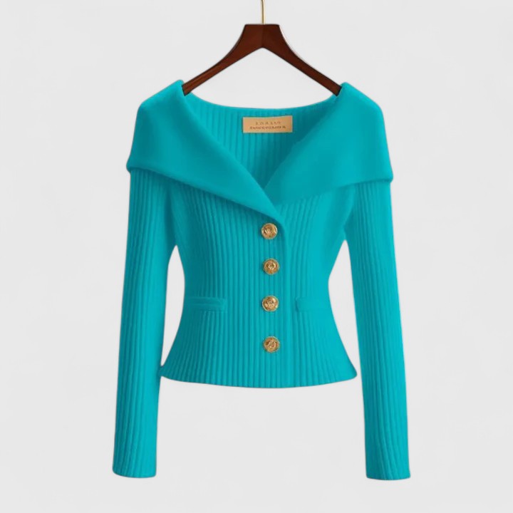 Elegant Colorful Knit Cardigan Green Cardigan