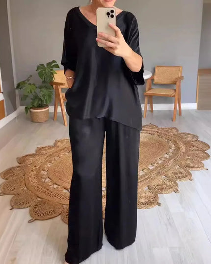 Summer Short-sleeved T-shirt Two-piece Set For Women Outfit Sets