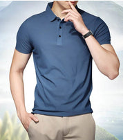 Men's Cooling Performance Polo Shirt Blue T-Shirts