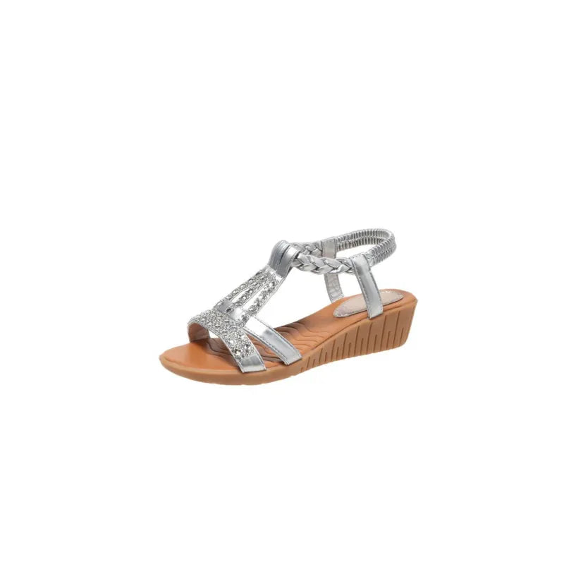 Nova- Crystal Orthopedic Sandals With Handmade Details