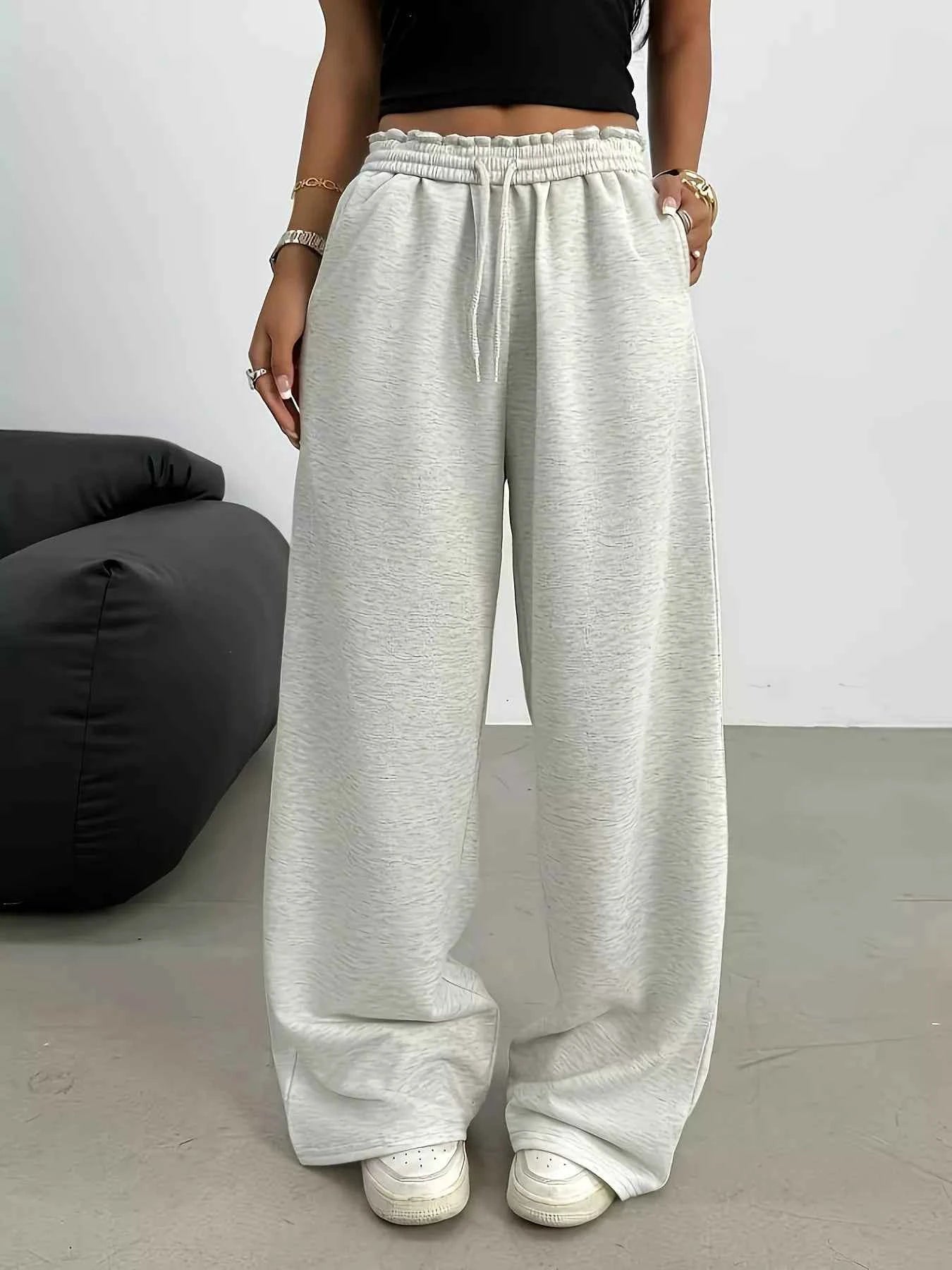 Wide Leg Drawstring Sweatpants