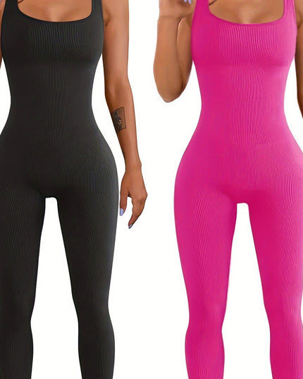 Women's Suspender Tank Top Tights Black pink