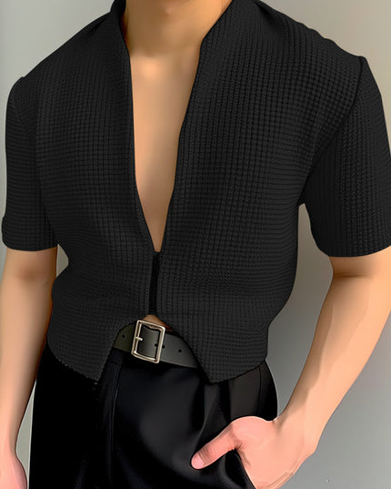 RIVET TEXTURED JACKET Black