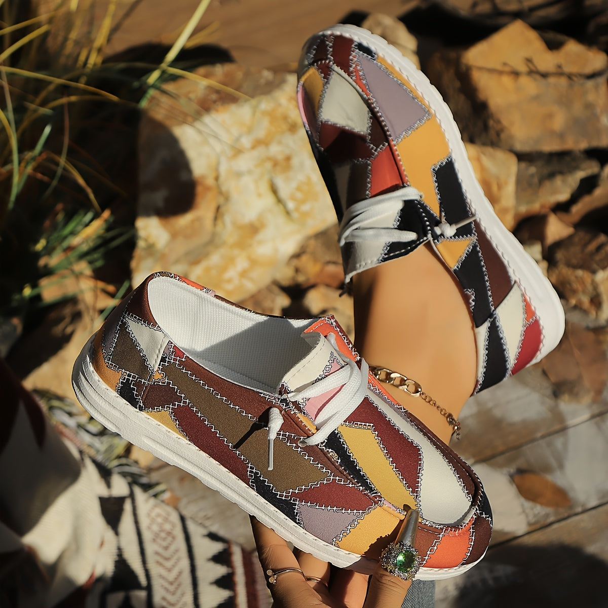 Trendy Plaid Canvas Shoes Multicoloured Shoes