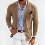 Breathable Summer Knit Blazer Beige Blazer