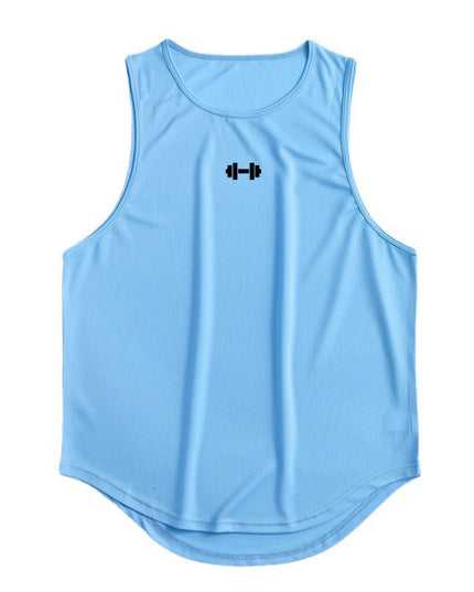 Men's Quick-Dry Sleeveless Fitness Vest Sky Blue T-Shirts
