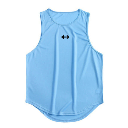 Men's Quick-Dry Sleeveless Fitness Vest Sky Blue T-Shirts
