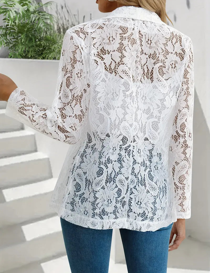 Deborah | Elegant Floral Lace Jacket Jacket