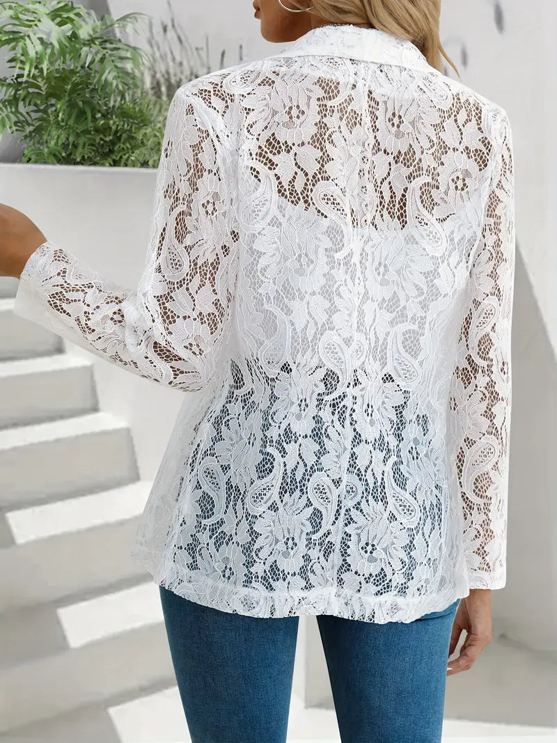 Deborah | Elegant Floral Lace Jacket Jacket