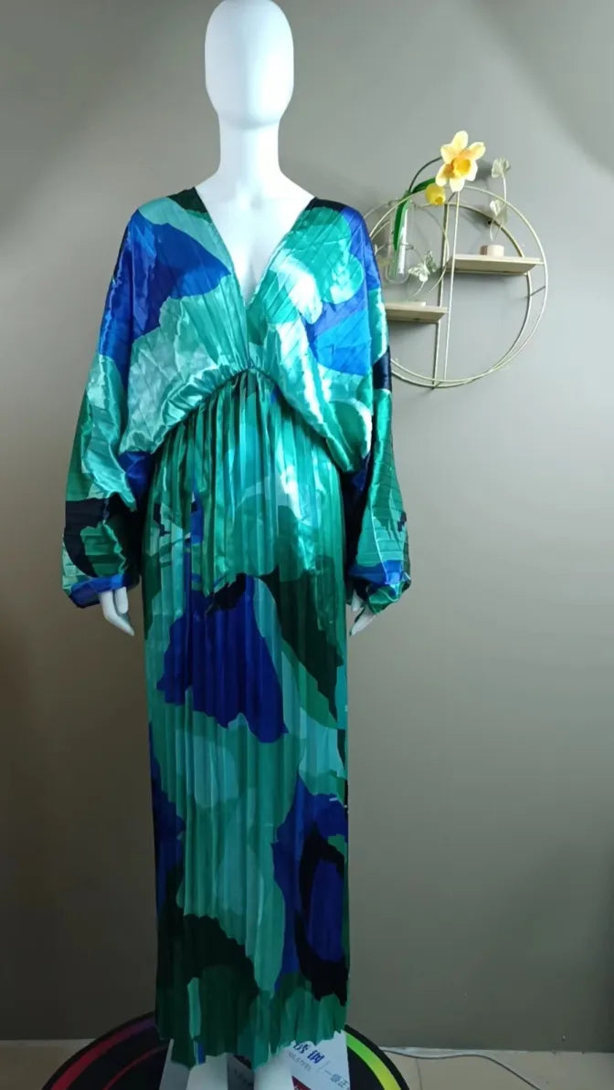 Elegant Pleated Dress – Chic Midi with Refined Pleats Dresses