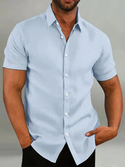 Men's Classic Short-Sleeve Polo Shirt Light blue Shirts