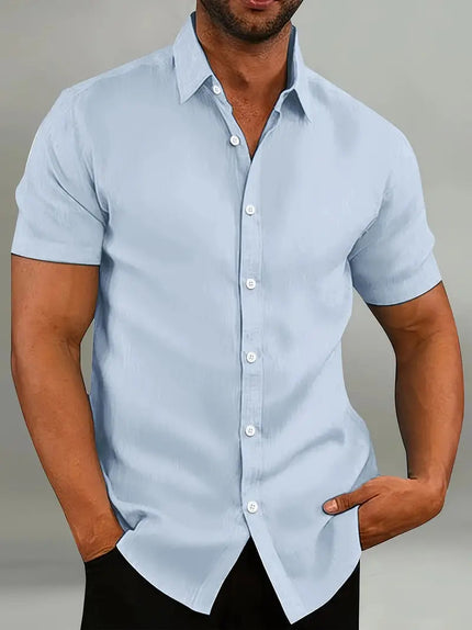 Men's Classic Short-Sleeve Polo Shirt Light blue Shirts