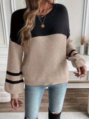 Alenna Sweater | Bold Colorblock Comfort Woman, Sweaters