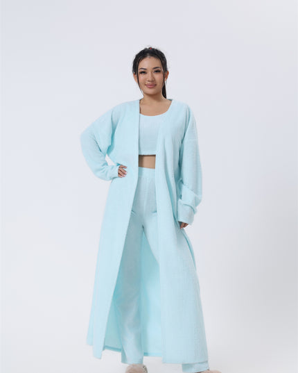 Cozy 3‑Piece Women's Lounge & Pajama Set Light blue Sets