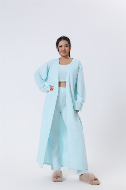 Cozy 3‑Piece Women's Lounge & Pajama Set Light blue Sets