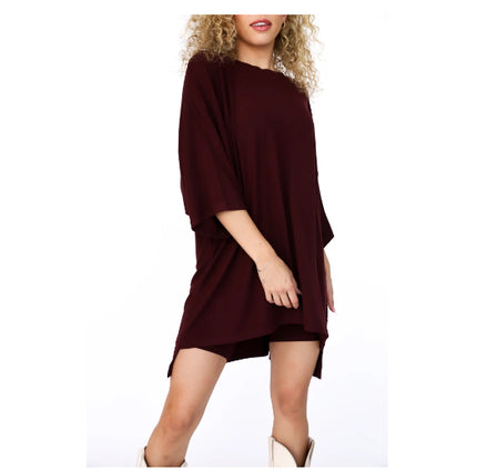 Stylish Summer Shorts Suit for Women - Comfortable Fashion Wine Red Dresses