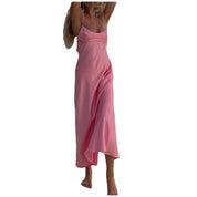 Elegant Women’s Satin Camis Long Dress Dresses