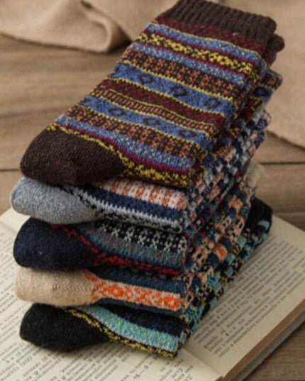 Unisex Thermal Wool Winter Socks 38-45 Set D Fashion