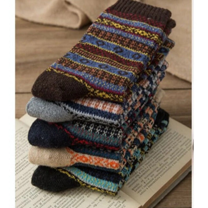 Unisex Thermal Wool Winter Socks 38-45 Set D Fashion