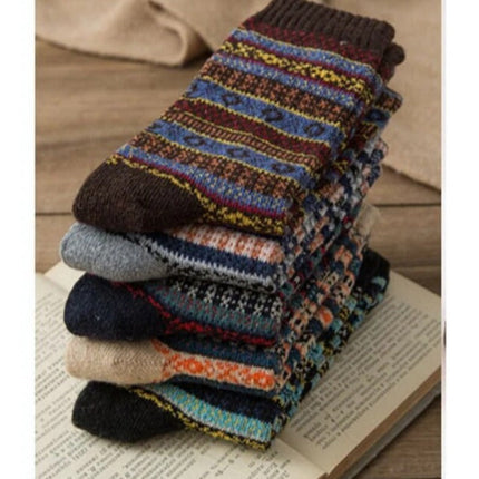 Unisex Thermal Wool Winter Socks 38-45 Set D Fashion