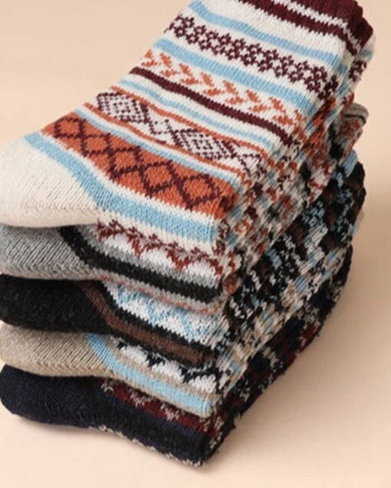 Unisex Thermal Wool Winter Socks 38-45 Set C Fashion