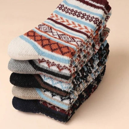 Unisex Thermal Wool Winter Socks 38-45 Set C Fashion
