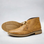 Men's Retro Leather Chukka Boots Shoes