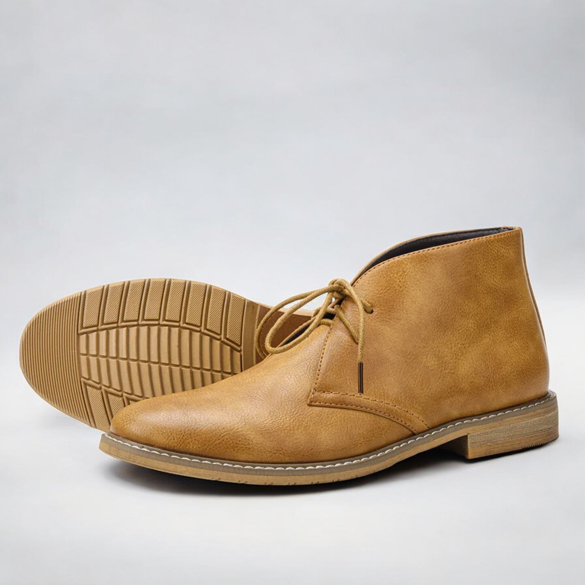 Men's Retro Leather Chukka Boots Shoes