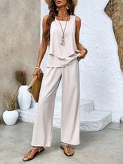 Brenda 2-Piece Summer Set - Chic & Breezy Khaki Outfit Sets