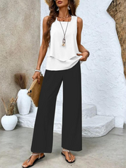 Brenda 2-Piece Summer Set - Chic & Breezy Black Outfit Sets
