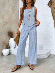 Brenda 2-Piece Summer Set - Chic & Breezy Striped Outfit Sets