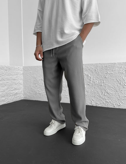Men’s Slim Fit Stretch Trousers Gray Pants
