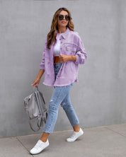 Ripped Overshirt Jacket for Women Jackets