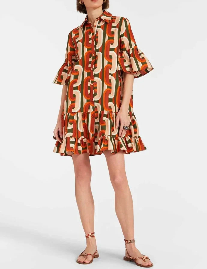 Elegant Sassy Dropped waist Mini Dress Red Dresses