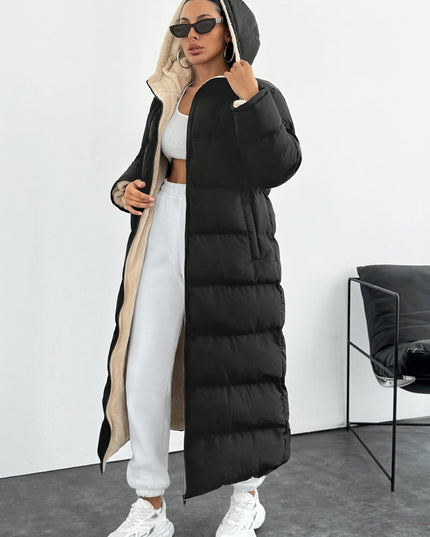 Premium Quilted Puffer Coat Black Coat