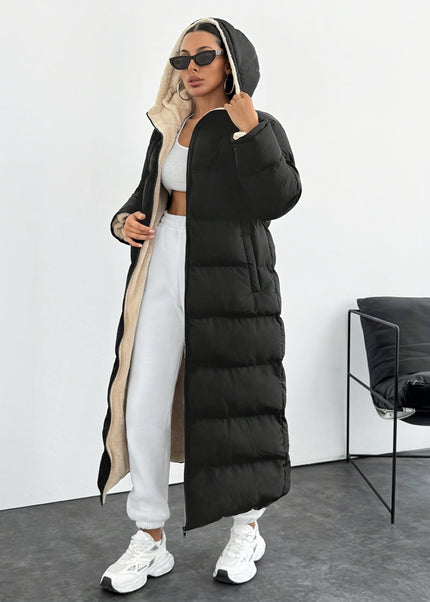 Premium Quilted Puffer Coat Black Coat