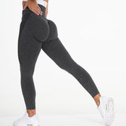 Sabrina | Curves Yoga Leggings (Long) Black Speckled Legging