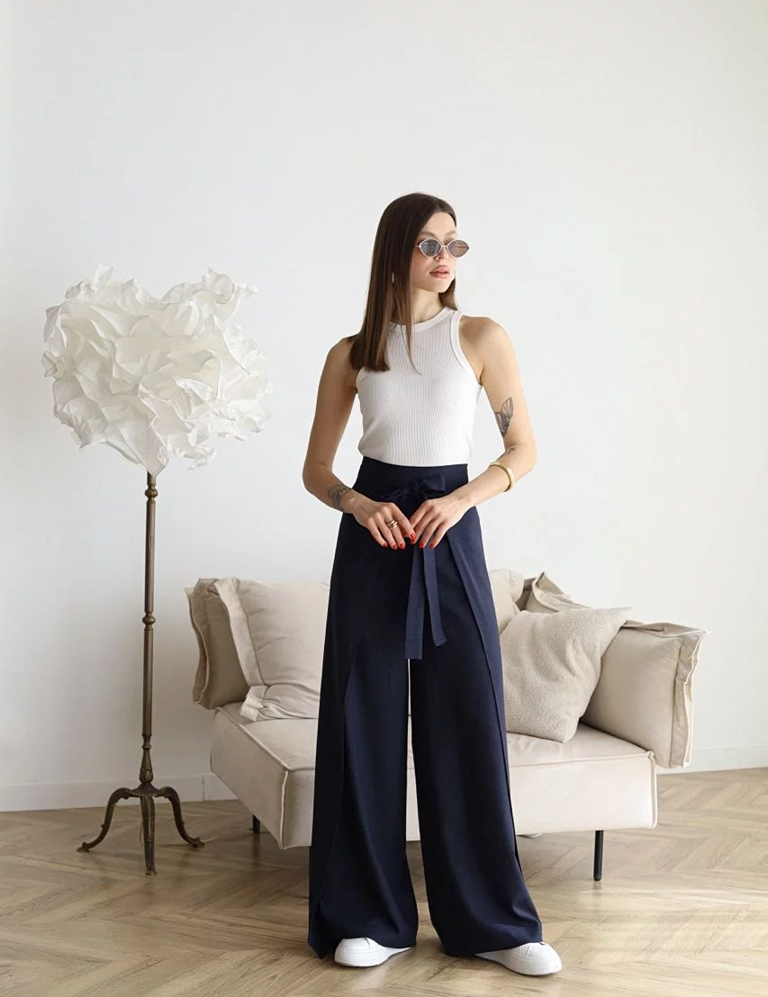 Ophelia | Wide-cut women's linen pants Pants