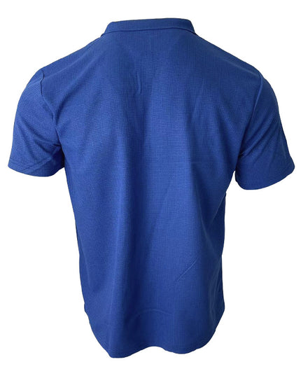 Men’s Waffle Lapel V‑Neck Short‑Sleeve Polo T-Shirts