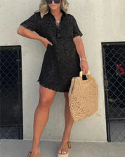 Vera | Denim Shirt Dress Black Dresses